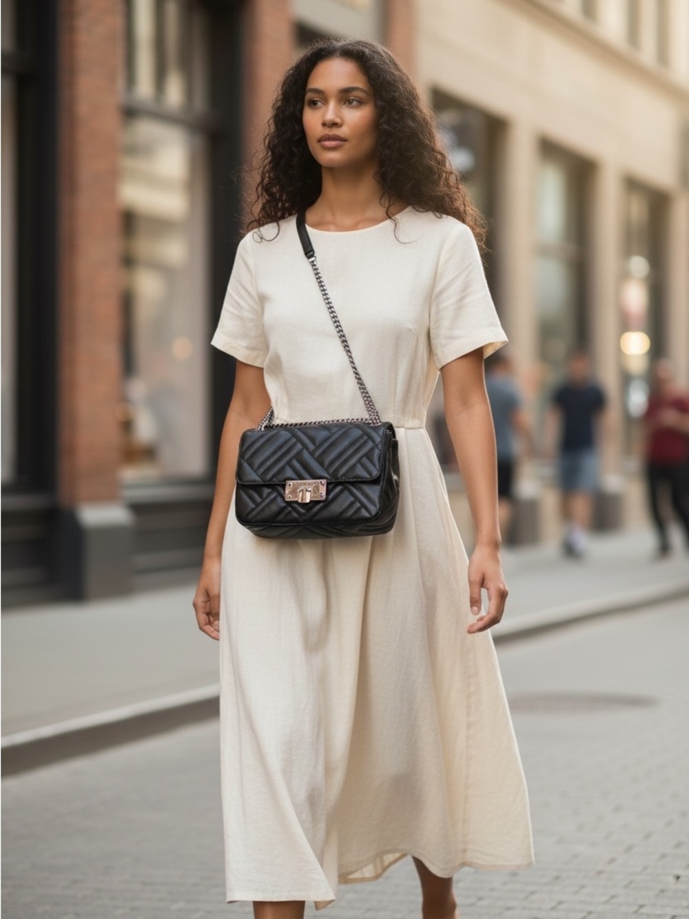Michael Kors Black Peyton Shoulder Bag - Picture 7 of 7